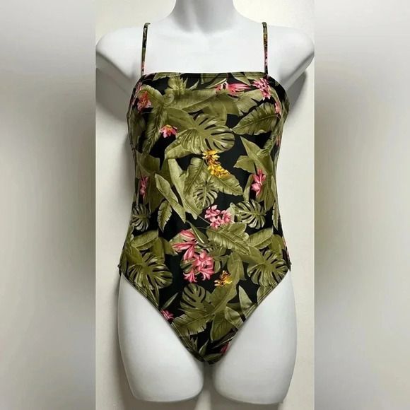 Forever 21 Tropical Floral Print One Piece Bikini - Picture 1 of 3